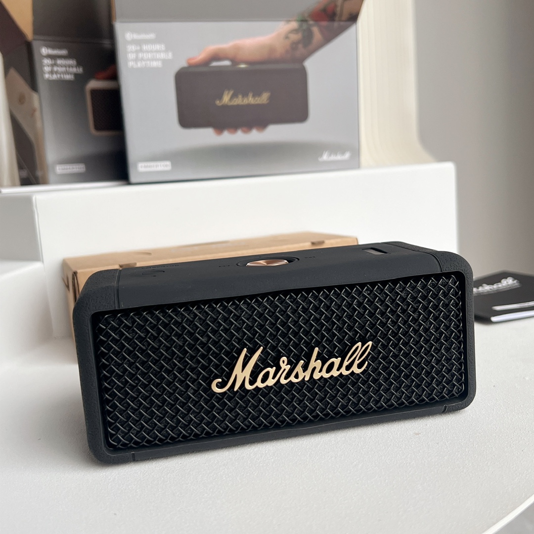 290黑金色MARSHALL EMBERTON马歇尔蓝牙音箱防水便携音响重低音炮小钢炮紧凑精悍 狂野响亮 逾20小时无线续